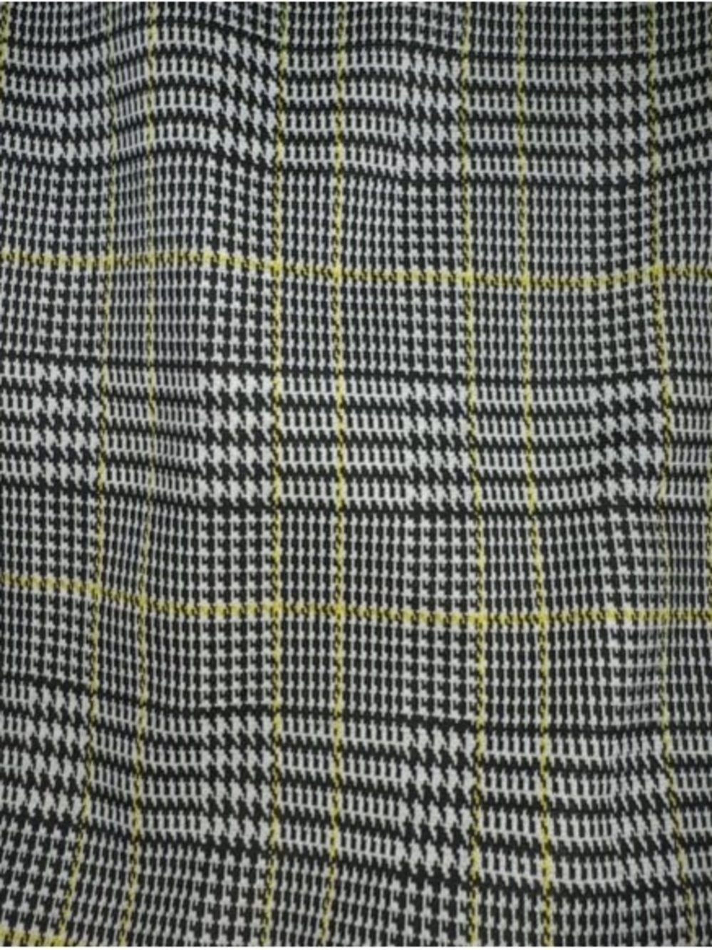 MELLODAY Plaid Trench Coat Yellow & Black Clueless • Back to School Medium - Picture 6 of 9
